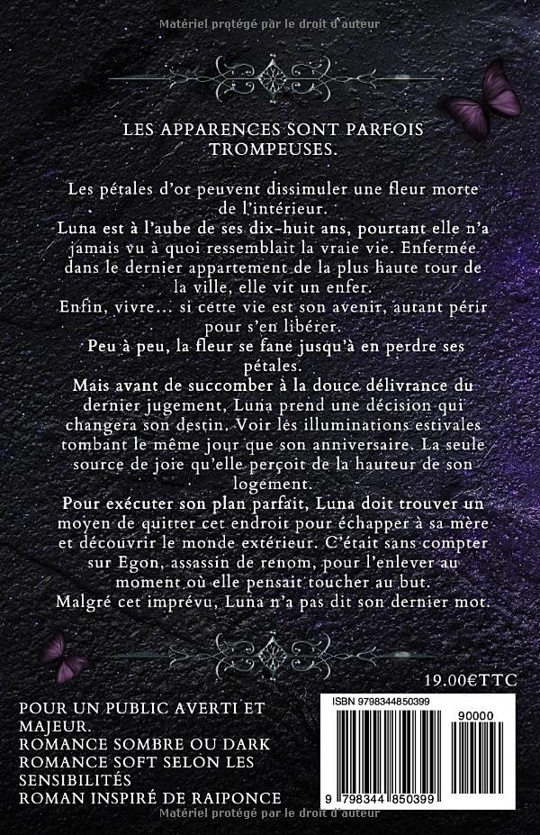 Fleur aux Pétales d'Or Broché
